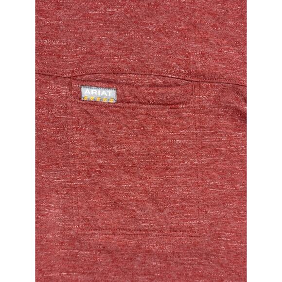 Ariat Rebar Pullover Womens XL Rosewood Red 1/4 Zip Work Utility Sweatshirt - Picture 9 of 13